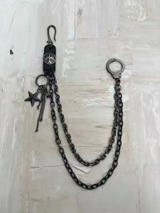 ウォレットチェーン アクセサリー 財布 パンツ チェーン ヴィンテージ アイアン クロス スター パンツ ゴシック メタル ユニセックス プレゼント PUレザー タッセル