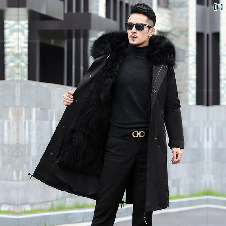 楽天市場】ファーコート 男性服 メンズ ファー襟 取り外し可能 
