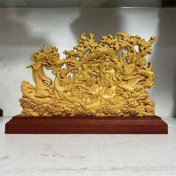 楽天市場】八仙 インテリア 小物 木製 おしゃれ 装飾品 木彫り 無垢材 