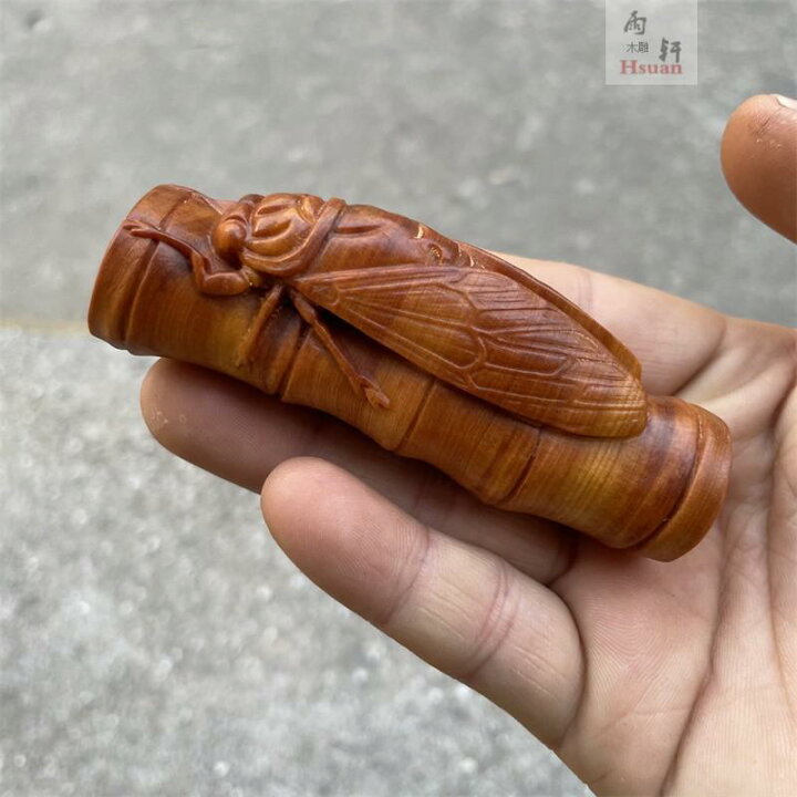 楽天市場】セミ インテリア 小物 木製 おしゃれ 装飾品 木彫り 無垢材 