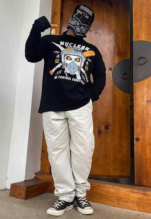 楽天市場】ロング Tシャツ メンズ トレーナー スケルトン 戦士 