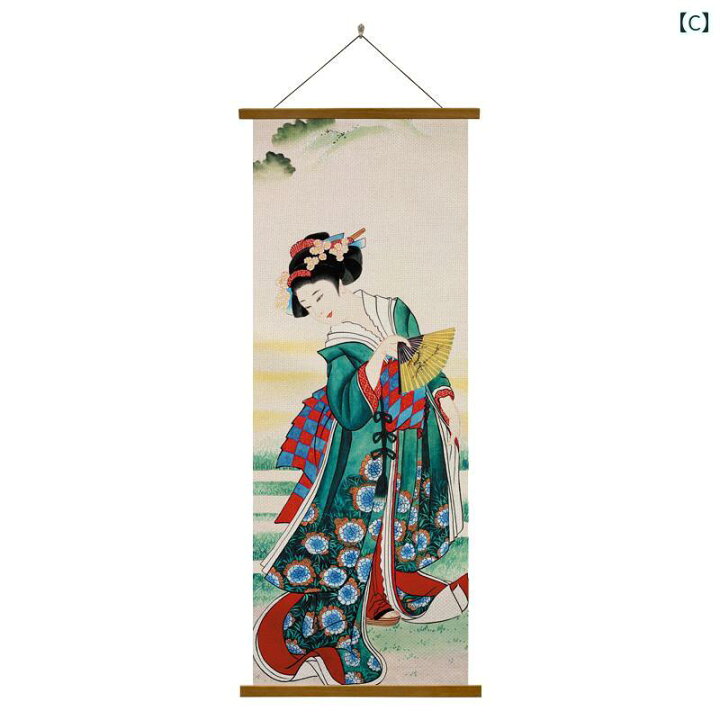楽天市場】掛け軸 インテリア 掛け軸 絵画 アート 和美人 大和撫子 