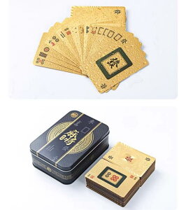 麻雀 カードゲーム おもちゃ トイ 遊び ホビー ポータブル トランプ プラスチック 防水 耐久性 屋外 旅行 ホーム 家庭用 PVC プレゼント おしゃれ