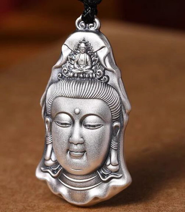 楽天市場】仏教 ネックレス ペンダント 観音 仏像 銀 男性用 仏陀 菩薩 
