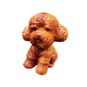 子犬 置物 フィギュア インテリア プレゼント 雑貨 木彫り テディ オーナメント ホーム リビング キャビネット デスクトップ デコレーション かわいい アニマル