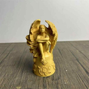 天使 エンジェル 置物 フィギュア インテリア プレゼント 雑貨 木彫り 彫刻 レトロ 女の子 装飾品 アメリカン デスクトップ 卓上 デコレーション 優雅