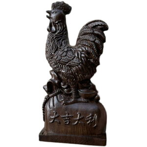 酉 彫刻 フィギュア インテリア 置物 おしゃれ 沈香 装飾品 幸運 干支 鶏 リビング 伝統 木製 風水 木彫り アニマル プレゼント 香木 にわとり 縁起物