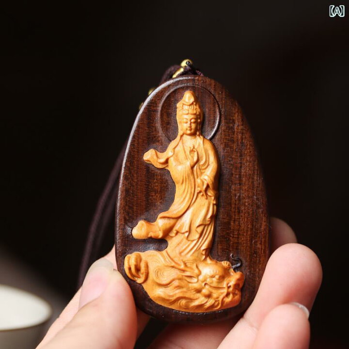 楽天市場】仏教 ネックレス 観音 ペンダント 男女兼用 彫刻 香木 仏像 