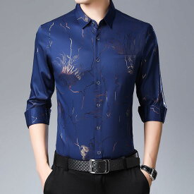 春 メンズ 長袖 シャツ 中年 ファッション カジュアル 痩せ型 フリー アイロン 大きいサイズ メンズシャツ カジュアル 快適 高品質 軽量 リラックス 防シワ