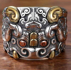 リング S925 シルバー 神話 獣 銀細工 アクセサリー カジュアル レトロ 個性 誇張 人差し指 指輪 メンズ レディース ユニセックス ペア ギフト プレゼント ヴィンテージ