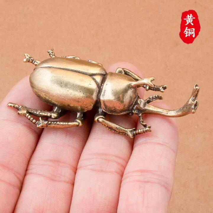 楽天市場】置物 ミニサイズ 小物 インテリア 真鍮 カブトムシ 昆虫 