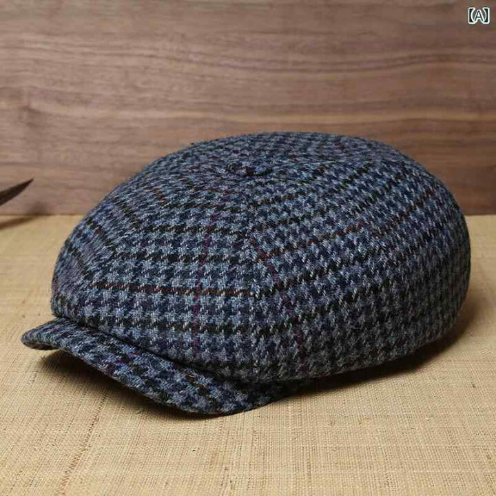 an meets zakka チェック柄ウールハット チェック柄キャスケット ウール100% an meets zakka チェック ウール チェック柄 キャスケット