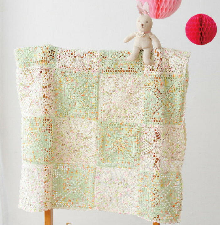 楽天市場】編み図付きキット(17-36) ベビー お花とハートの  