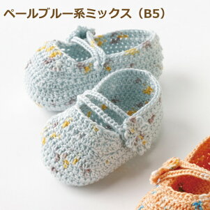 楽天市場 編み図付きキット 17 41 ベビー お花ボタンのルームシューズ 8cm エミーグランデベビー 編み物 手作りキット オリムパス 手芸の山久