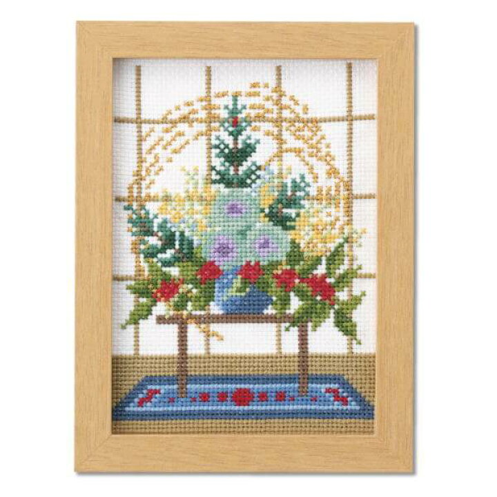 楽天市場 クロスステッチ 刺繍 キット 12ヶ月の小さな花風景 １月 お正月のお祝い花 7541 マリー カトリーヌコレクション 刺しゅう キット ネコポス可 オリムパス Olm 手芸の山久 手芸の山久