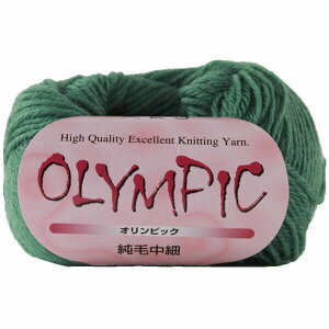 毛糸 オリンピック 純毛 中細 同色10玉1袋単位 ウール sky 元廣 手芸の山久