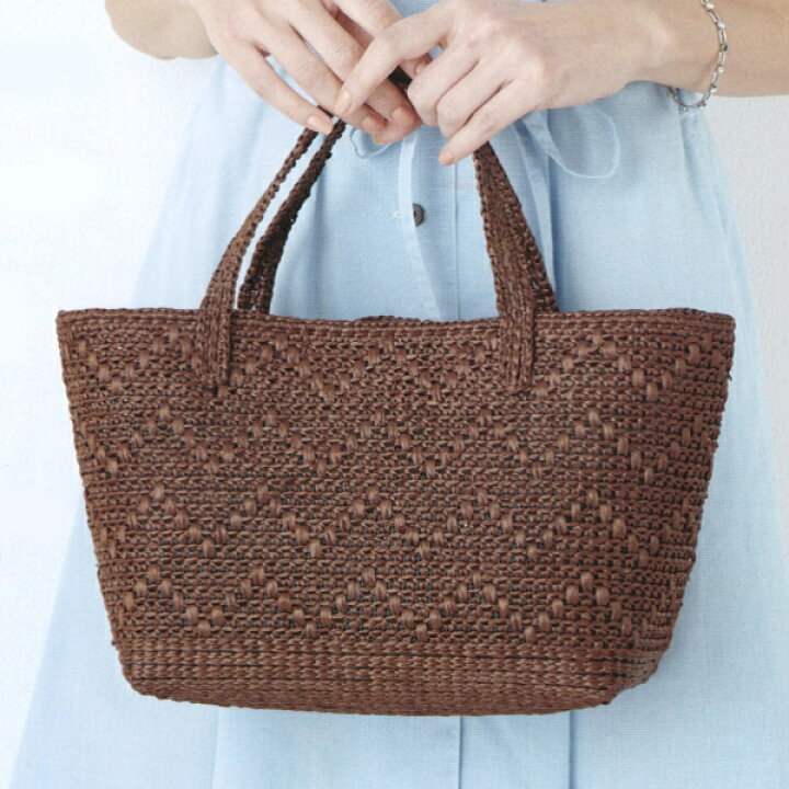 楽天市場 編み図付きキット ネット編みつけのトートバッグ H167 195 5 エコアンダリヤ バッグキット ハマナカ エコアンダリア 糸 毛糸 手芸の山久 手芸の山久