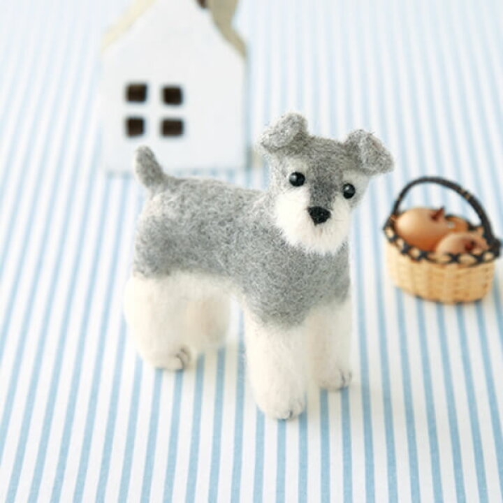 楽天市場 羊毛フェルトキット ミニチュア シュナウザー 羊毛フェルト犬キット イヌ フェルト羊毛 手芸の山久