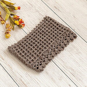 編み図付 キット ワッフル模様のネックウォーマー H145-193-140 ソノモノロイヤルアルパカ 編み物 手作りキット 秋冬 hama ハマナカ