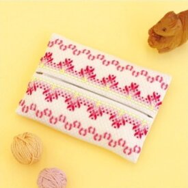 スウェーデンししゅうキット SW-11 ティッシュケース(赤) 刺繍キット オリムパス olm 手芸の山久