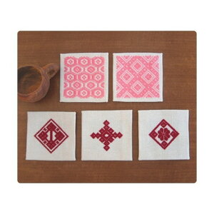 こぎん刺し キット こぎん12 コースター ベージュ オリムパス 手芸の山久