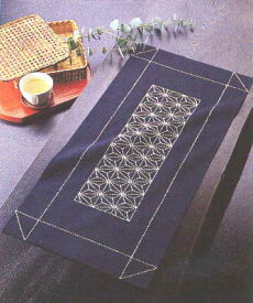 刺し子 キット 170 (紺)テーブルセンター ネコポス可 オリムパス 手芸の山久