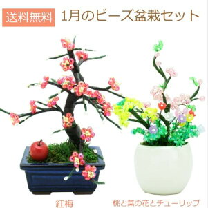 毎月おすすめビーズ盆栽セット山久オリジナル手芸の山久