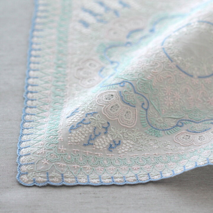 楽天市場】【送料無料】汕頭手刺繍 ハンカチ 7509 : ハンカチーフ 