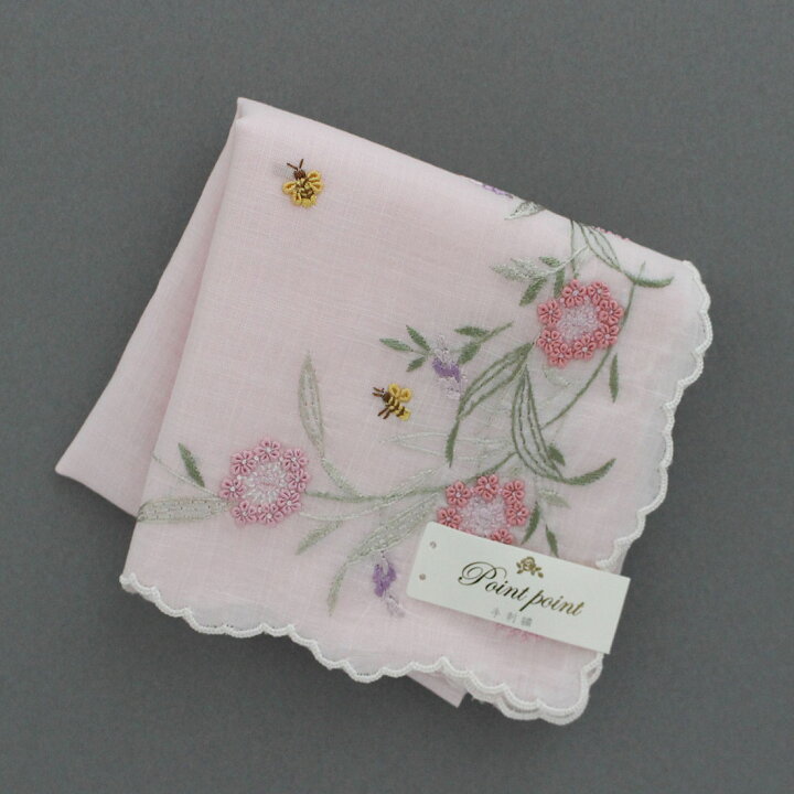 楽天市場】【送料無料】ポワンポワン ベトナム手刺繍ハンカチ 花と 