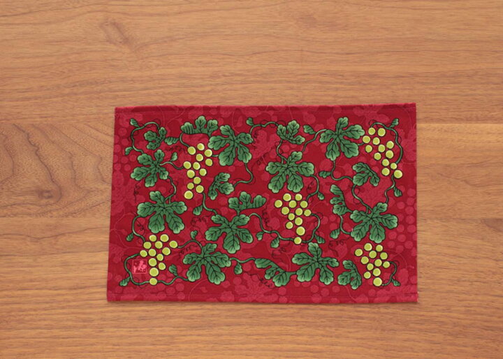 楽天市場】源右衛門 ぶどう図 レッド 20×30cm 撥水加工 プリントティー 