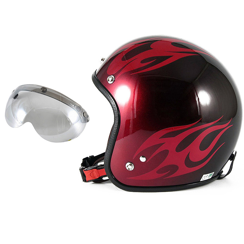 バイク用ヘルメット ジェットヘルメット レッドの人気商品・通販・価格 