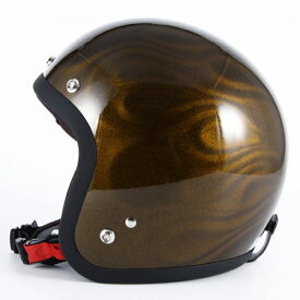 72JAM デザイナーズジェットヘルメット [JG-15]GHOST FLAME ゴーストフレイム ゴールド [ゴールドグロス仕上げ]FREEサイズ(57-60cm未満) メンズ レディース 兼用品 SG規格 全排気量対応