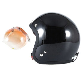 72JAM デザイナーズジェットヘルメット [JJ-10] 開閉シールド付き [JCBN-04]VIVID BLACK ブラック [ガラスフレークブラックグロス仕上げ]FREEサイズ(57-60cm未満) メンズ レディース 兼用品 SG規格 全排気量対応
