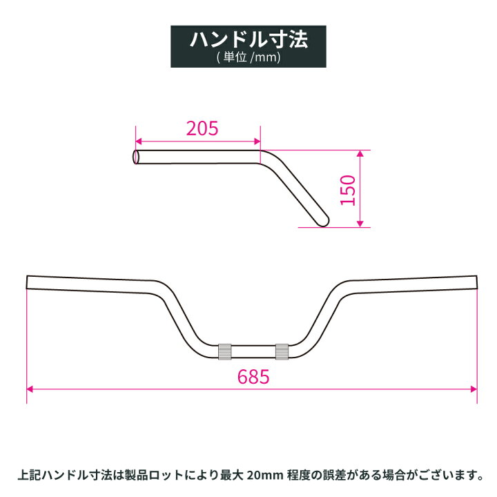 楽天市場】バイク用 ハンドル クラシック バーハンドル メッキ 15cm 