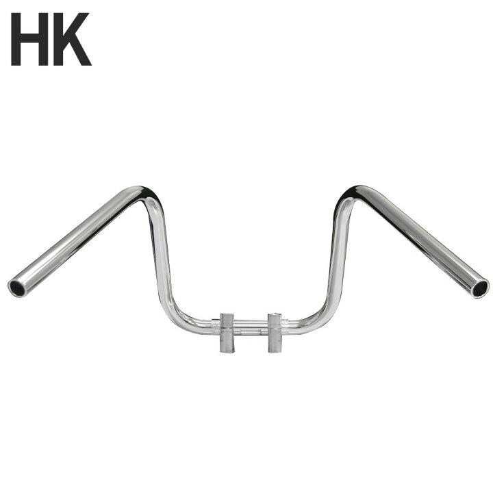 楽天市場】バイク用 ハンドル しぼり アップハンドル メッキ 25cm 中型 
