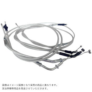 【 クーポンご利用で10%OFF 】 GSX400E/ザリ/ゴキ ステンレスメッシュワイヤーセット (スロットル・クラッチ・チョーク) GSX400E/ザリ/ゴキ/メッシュワイヤーセット/ハンドル交換/補修パーツ