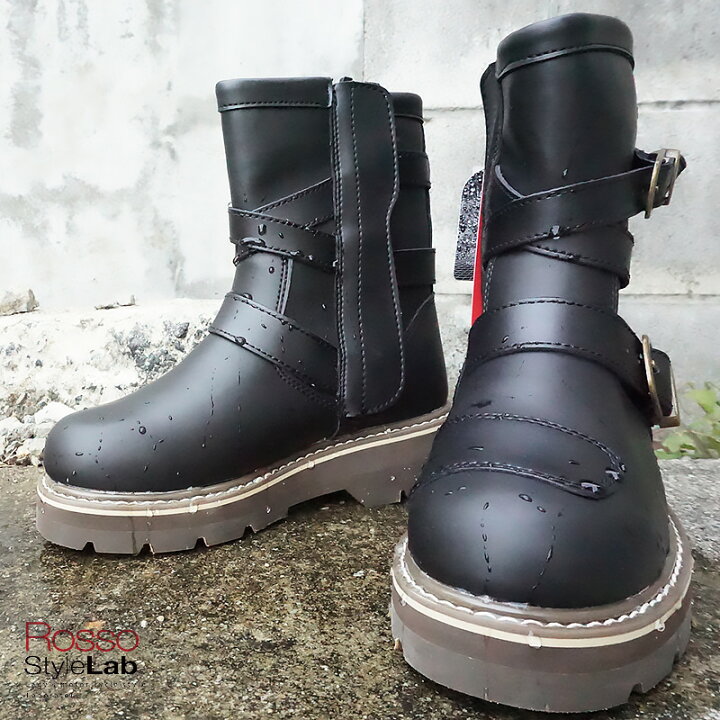 楽天市場】レディース バイク用 防水 厚底 ハイソール レインブーツ  