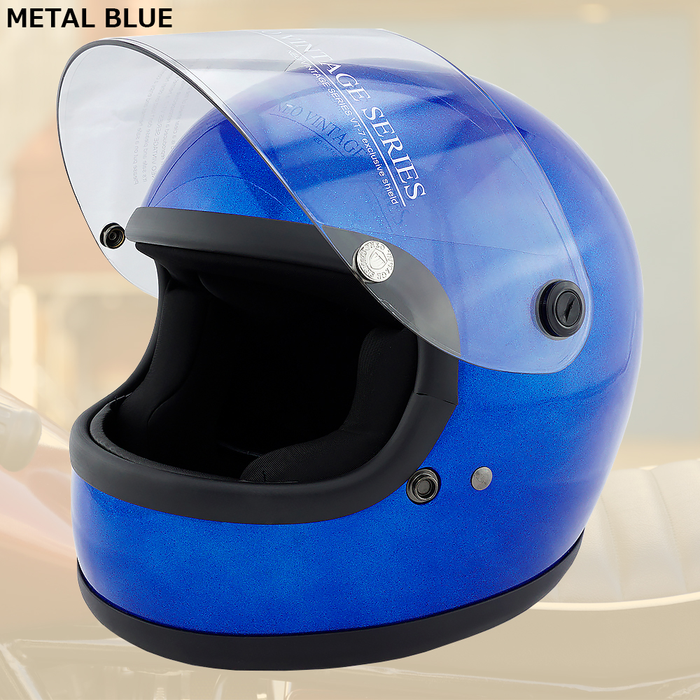 族ヘル フルフェイスヘルメット 火の玉カラー ネオビンテージシリーズ VT-7-