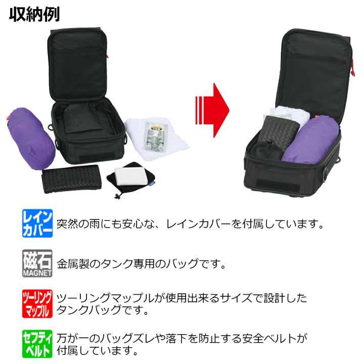 楽天市場】TANAX タナックス スラントタンクバッグM タンクバッグ MFK 