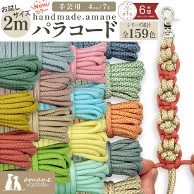 【明日はポイント10倍！お買い物マラソン開催中！】パラコード 4mm 手芸 ハンドメイド お試し ポリエステル パラシュートコード テントロープ 7芯 ハンドメイド用 選べる長さ 2m ガイドロープ ひも リード ブレスレット 4ミリ コード くすみカラー セット ストラップ