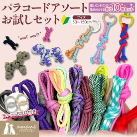 【最大60％OFF★買えば買うほどお得★SS開催中】パラコード 10色セット カット済み 約50?150cm アソート 4mm 7芯 くすみカラー ハンドメイド 手芸 ストラップ キーホルダー リード ひも おまけ付き 1000円ぽっきり