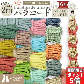 【SS開催中！全商品P5倍★パラコード全品P5倍】パラコード 4mm 手芸 ハンドメイド お試し ポリエステル パラシュートコード テントロープ 7芯 ハンドメイド用 選べる長さ 2m ガイドロープ ひも リード ブレスレット 4ミリ コード くすみカラー セット ストラップ