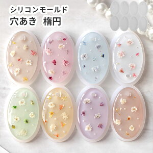 シリコンモールド 穴あき 楕円 シンプル 定番 オーバル フラット タグ ネーム 推し活 プレート モールド シリコン レジン型 型 レジン用 おすすめ 人気 工作 初心者 子供 女の子 通販 専門店