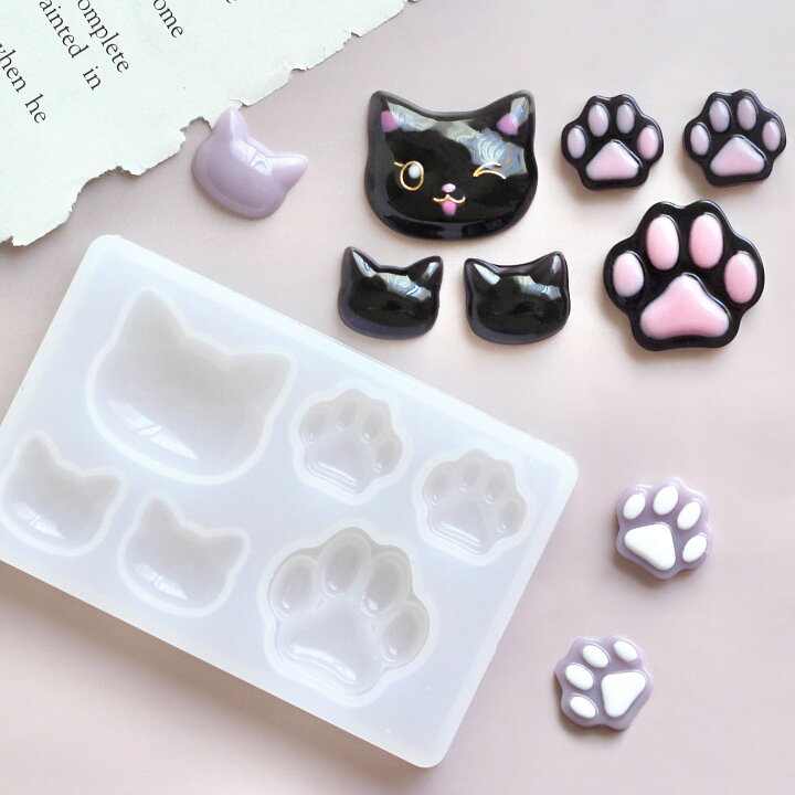 楽天市場】【ねこ モールド】ネコ シリコンモールド 猫 モチーフセット 