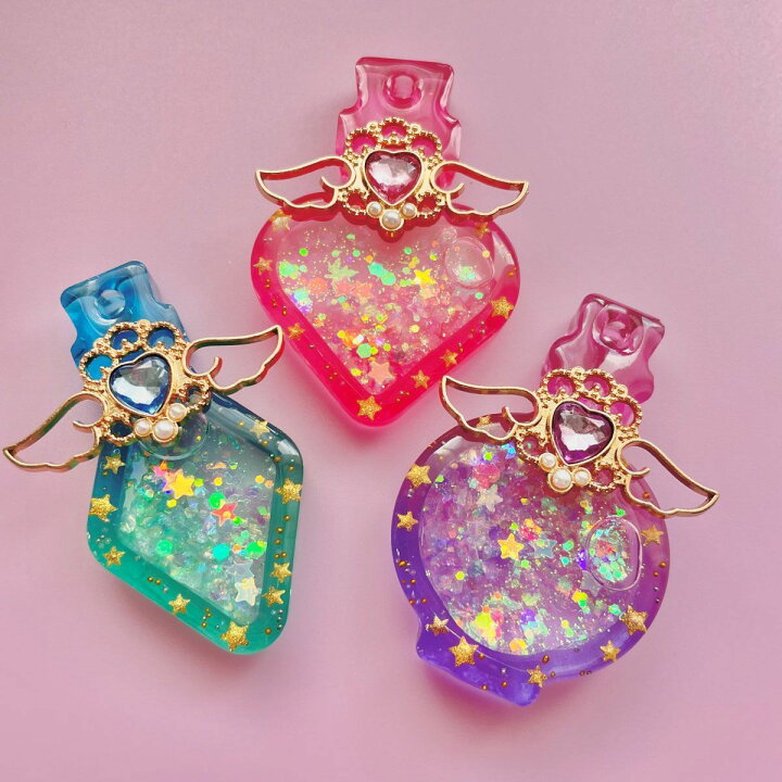 楽天市場】【レジン デコパーツ】ストーン付き メタルチャーム パール 