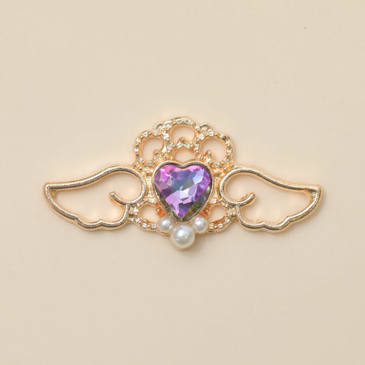 楽天市場】【レジン デコパーツ】ストーン付き メタルチャーム パール  