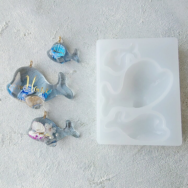 楽天市場】【ぷっくり くじら モールド】 シリコンモールド クジラ 3 