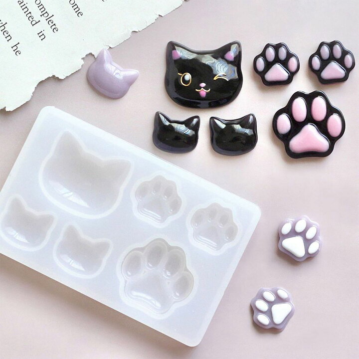 楽天市場】【ねこ モールド】ネコ シリコンモールド 猫 モチーフセット 