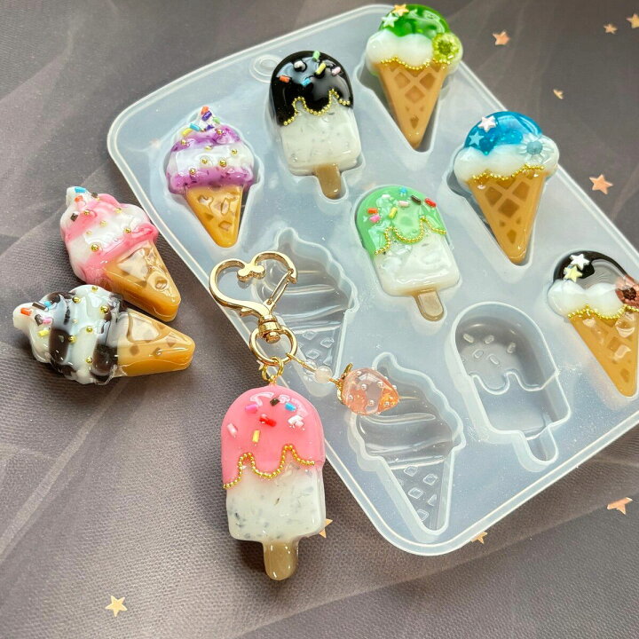 楽天市場】シリコンモールド ソフトクリーム アイスキャンディー 