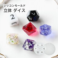 【モールド レジン】ダイス 7種セット 3D 立体 サイコロ UVレジン エポキシ樹脂 シリコンモールド 多面体…